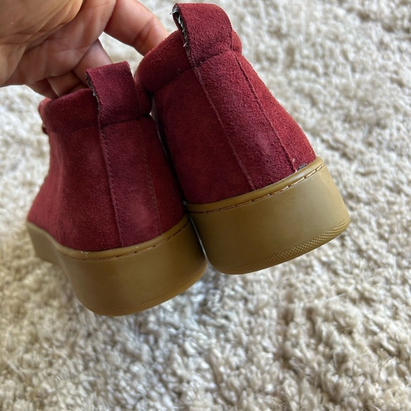 A7EIJE  71 Women's Eden Suede Platform Sneakers Maroon  Size 8 - Picture 5 of 10
